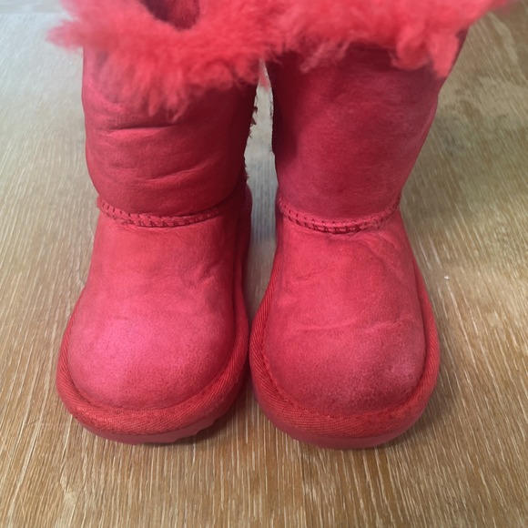 UGG Toddler Sz 6 Pink Bailey Bow Boots Booties - Picture 4 of 8